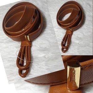 Michael Kors Rustic Leather Loop Belt